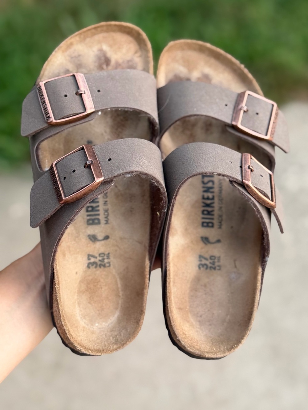 Birkenstock Arizona Sandals Brown Size 37 Euro. Birko-Flor Slide